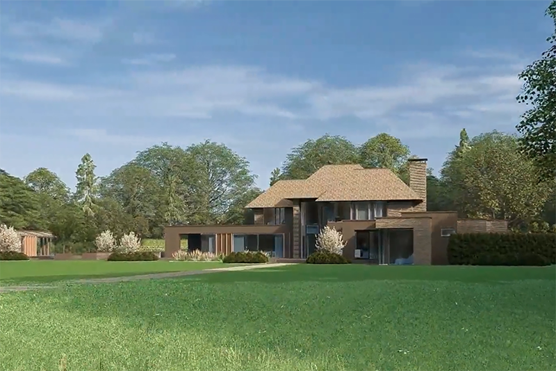 Bouwkavel met een ontwerp